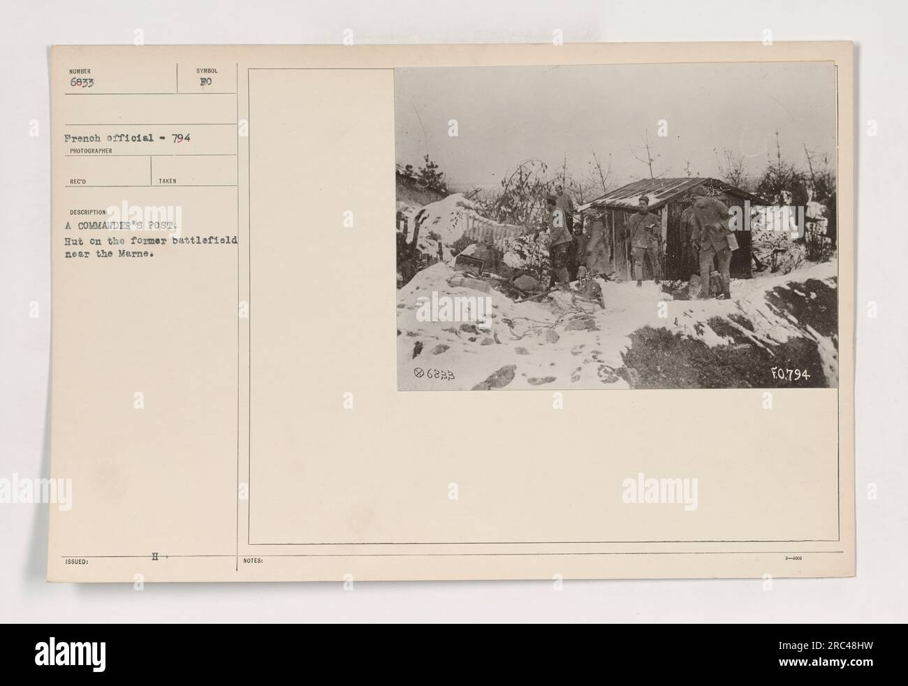 Historical Command Post Commander's post on former World War One battlefield near the Marne ...