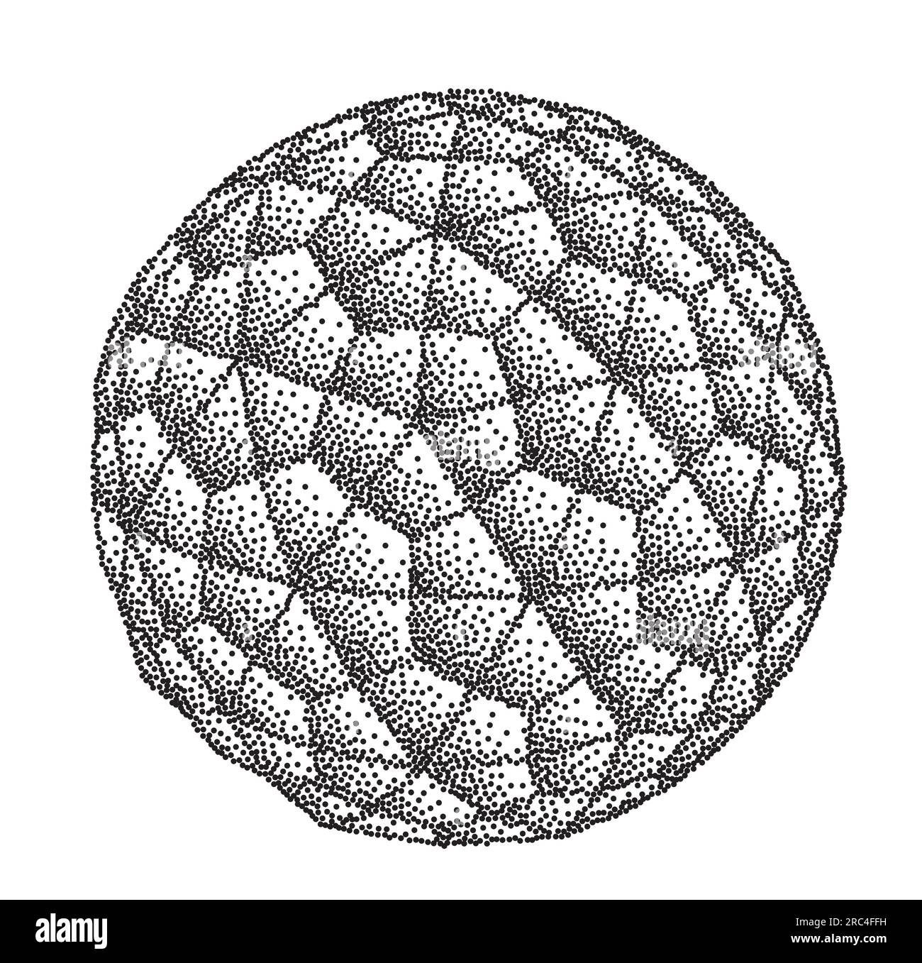 Wireframe sphere vector with stipple gradient Stock Vector