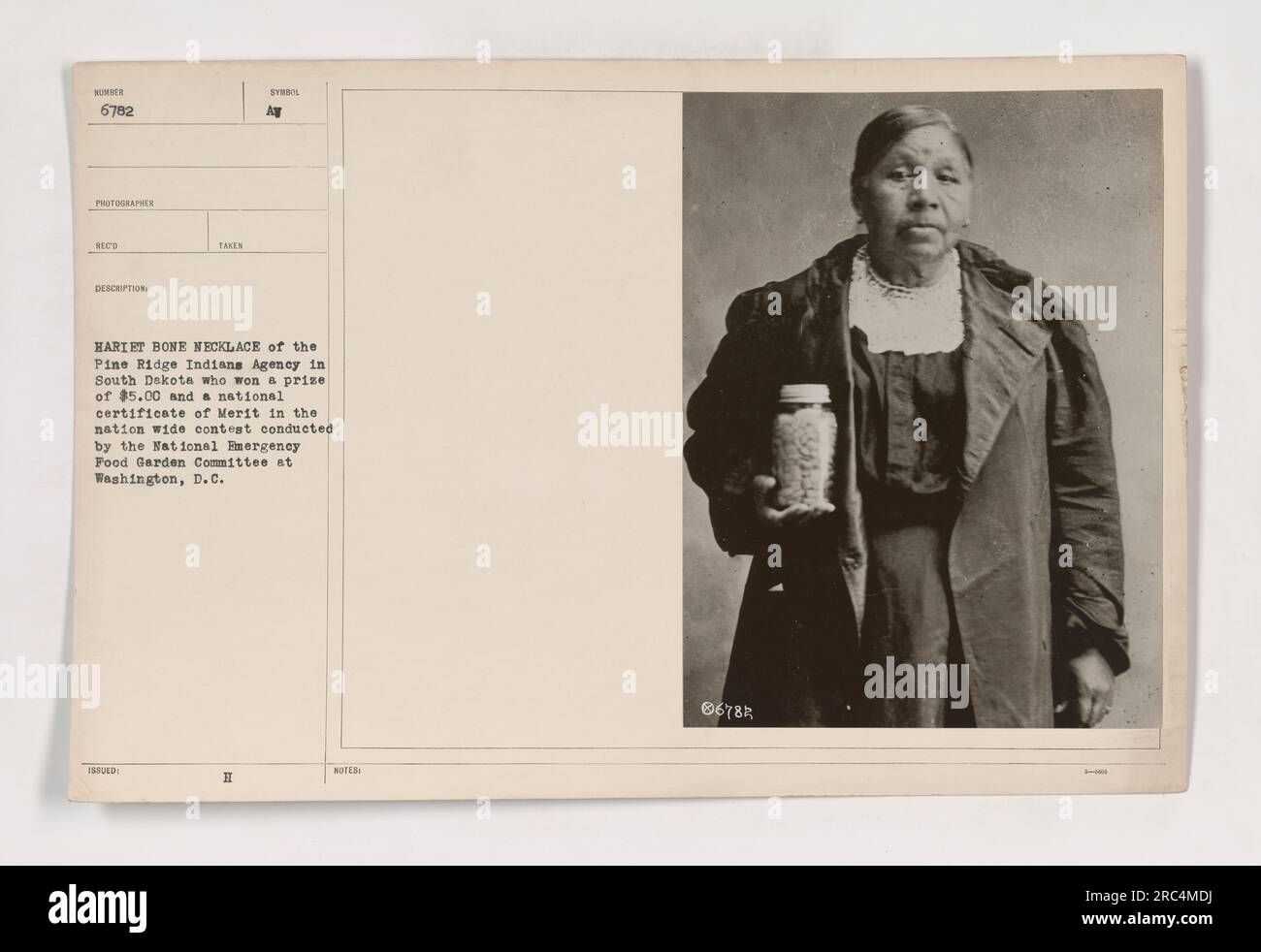 "A photograph of Harriet, wearing a bone necklace, taken at the Pine