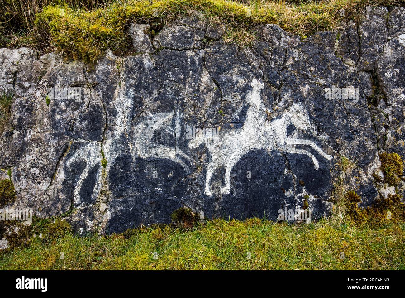 Burren, Ireland, cave paintings Stock Photo Alamy