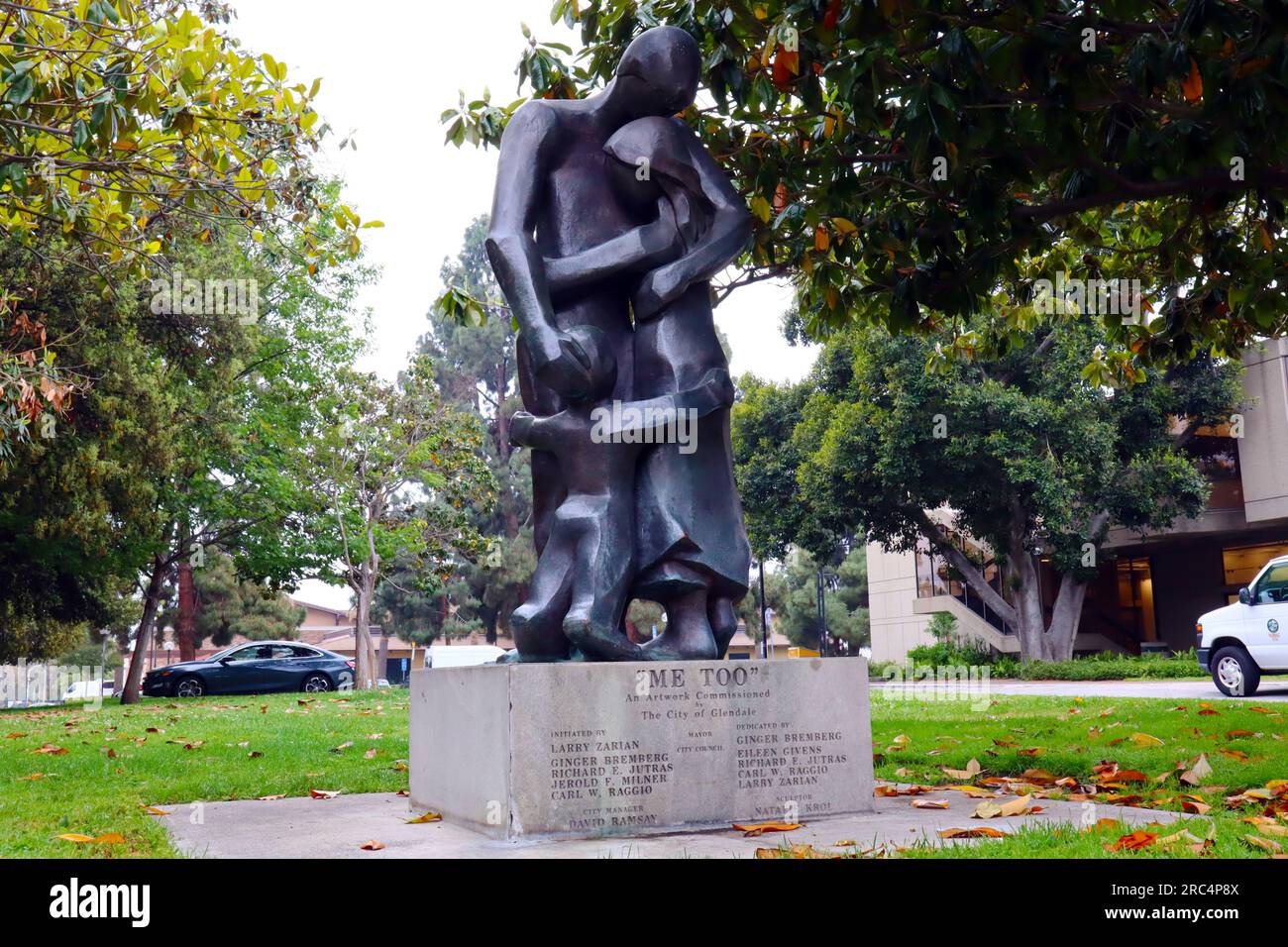 Glendale, California “ME TOO” bronze statue by Natalie Krol, Artwork Commissioned by the City