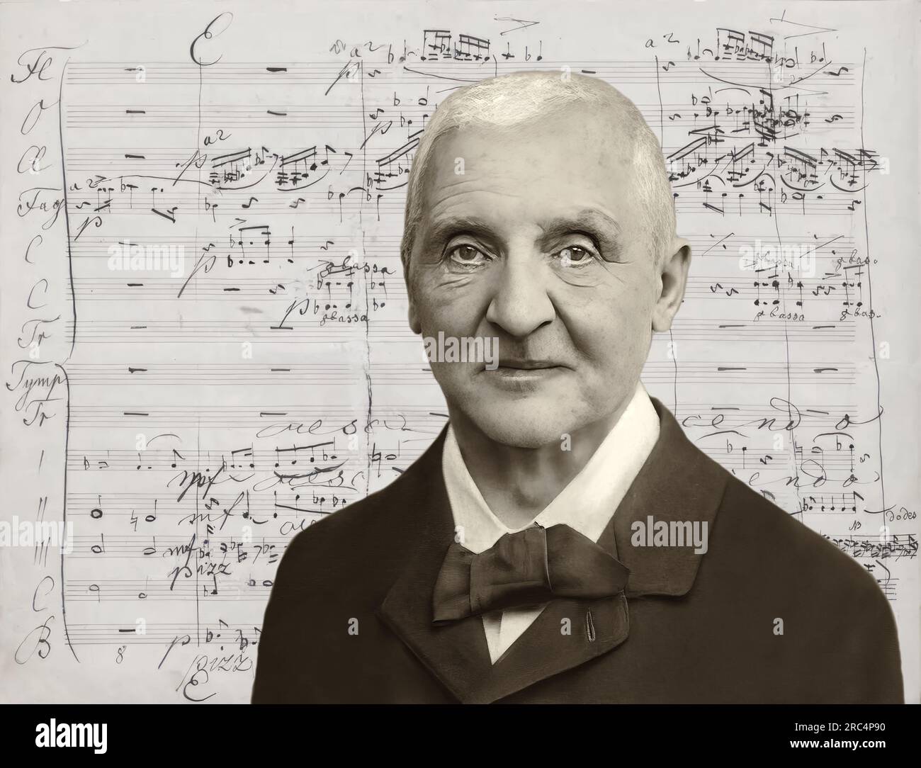 Portrait of Josef Anton Bruckner, 1824 1896, Austrian composer and