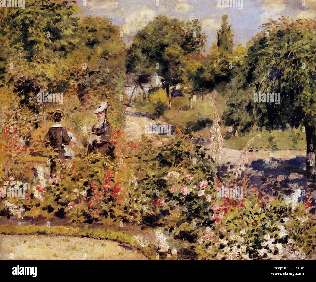 The Garden at Fontenay 1874 by Pierre-Auguste Renoir Stock Photo