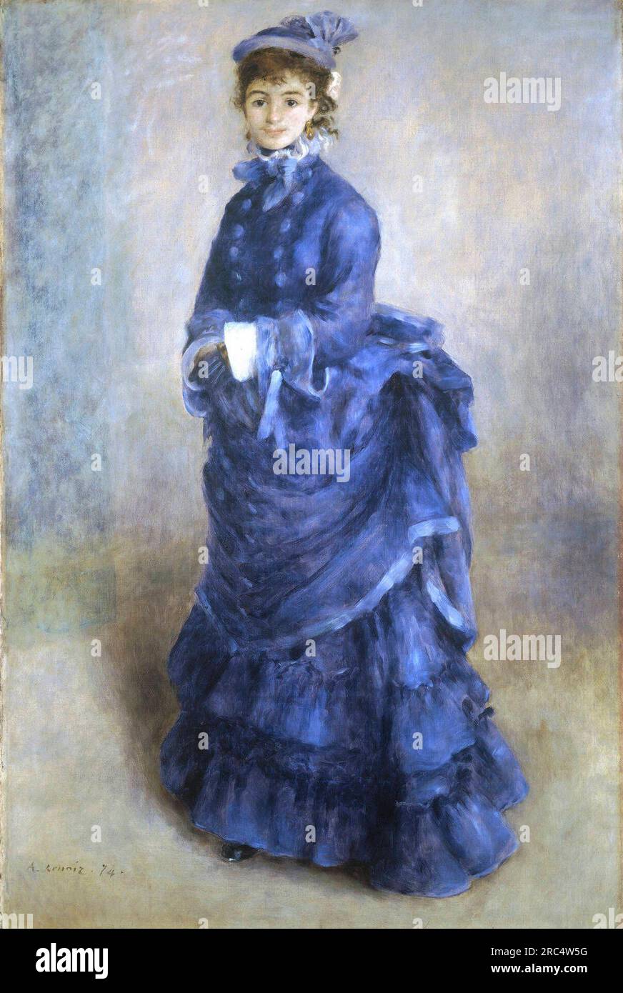 La Parisienne ("The Blue Lady") 1874 by Pierre-Auguste Renoir Stock Photo -  Alamy