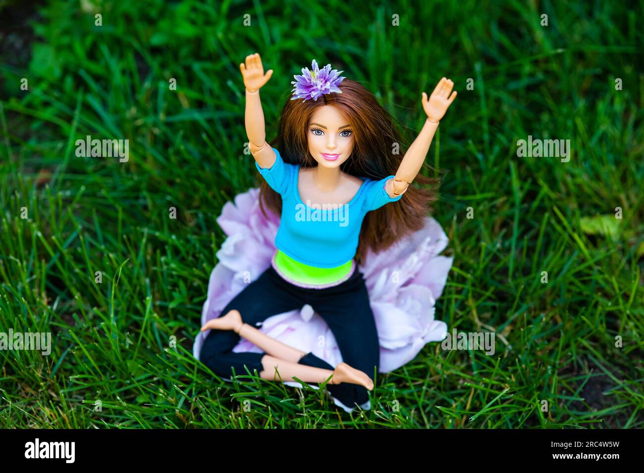 Tambov Russian Federation June 12 2020 A brunette Barbie doll