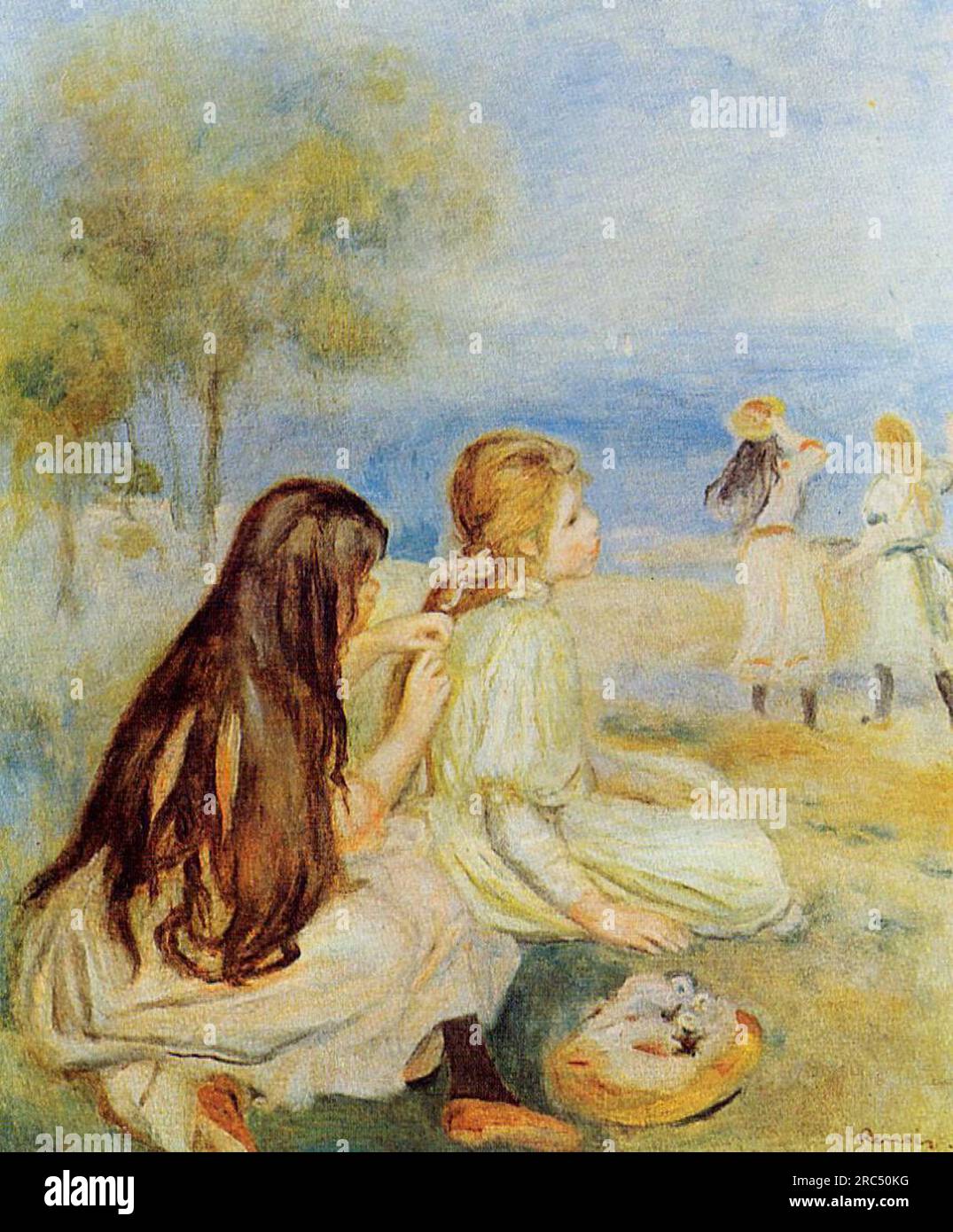 Young Girls by the Sea 1894 by Pierre-Auguste Renoir Stock Photo