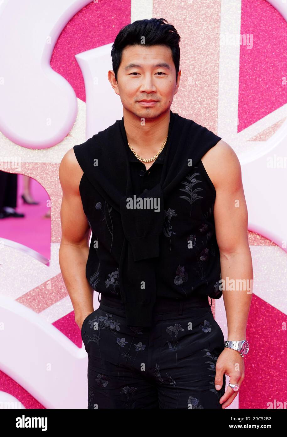 Simu Liu at the photocall for Barbie, at the London Eye. Picture date:  Wednesday July 12, 2023 Stock Photo - Alamy