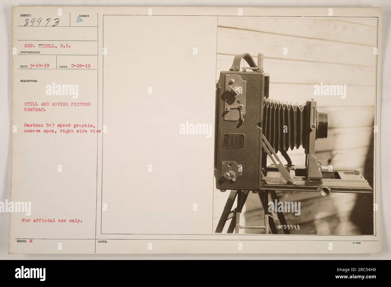 "Sgt. Tyrell, S.C. photographer, captured in this image on 2/28/1919