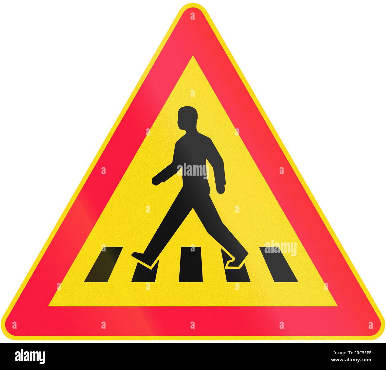 Road sign 151 in Finland - Pedestrian crossing Stock Photo