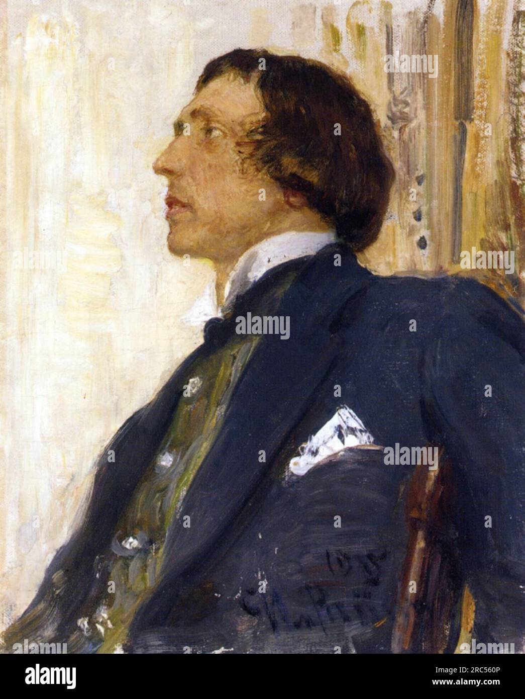Portrait of Nikolai Evreinov 1915 by Ilya Repin Stock Photo - Alamy