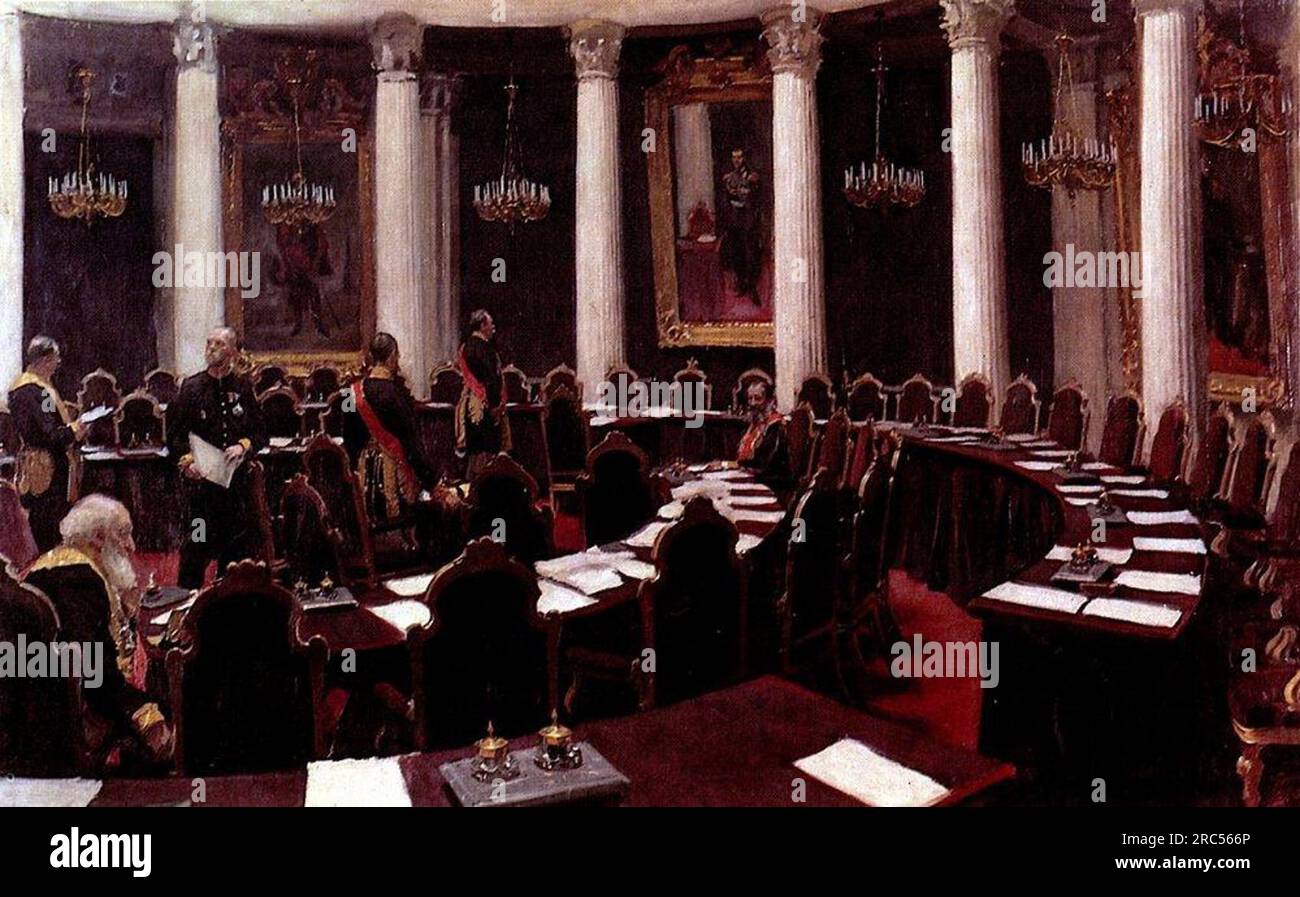 State Council Hall by Ilya Repin Stock Photo Alamy