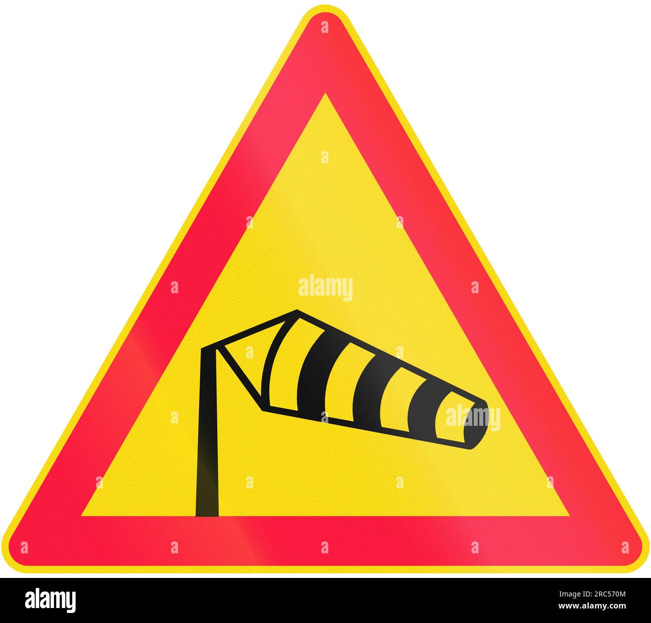 Road sign 183 in Finland - Dangerous crosswinds Stock Photo - Alamy