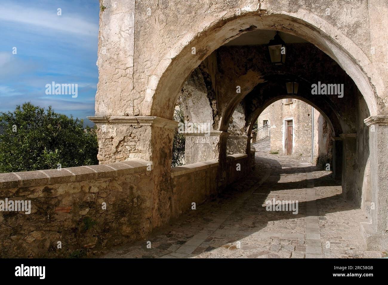 Italy Calabria Cleto Historic center Loggia Berardini Palace Stock Photo