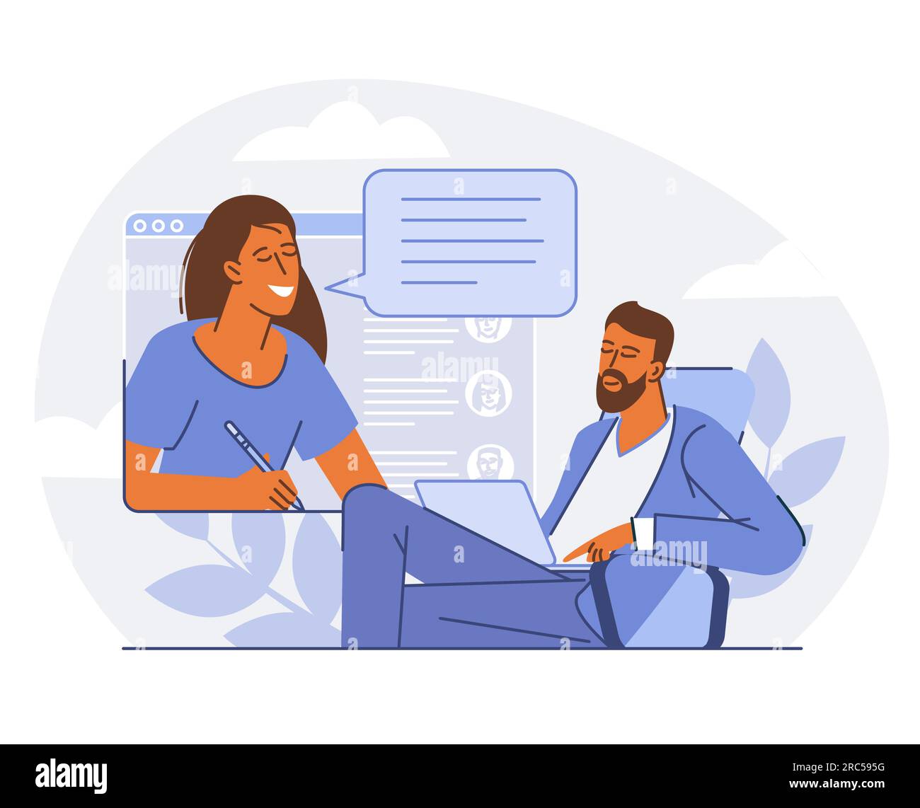 Online education and distant learning. Stock Vector