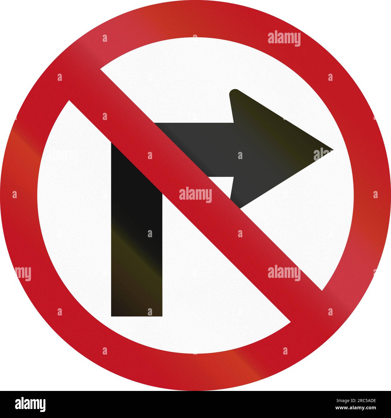 Colombian regulatory sign - no right turn Stock Photo - Alamy