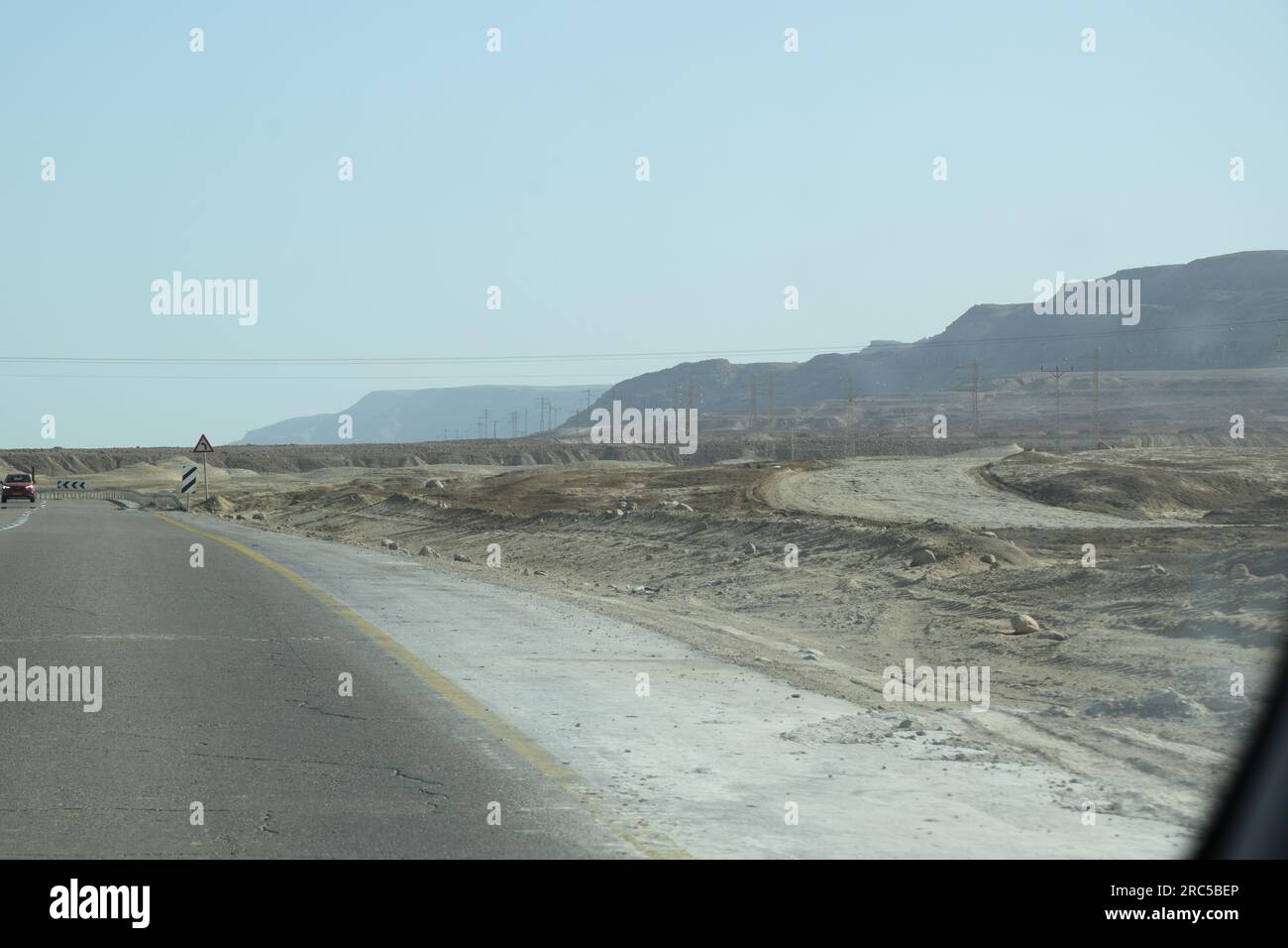 Lot's Wife Rock Formation - Mount Sodom near the Lower Basin of the Dead Sea in Israel Stock Photo