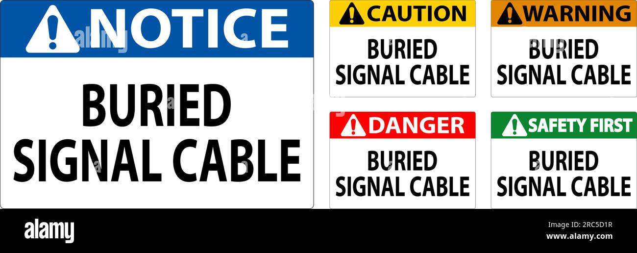 Buried signal cable sign hi-res stock photography and images - Alamy