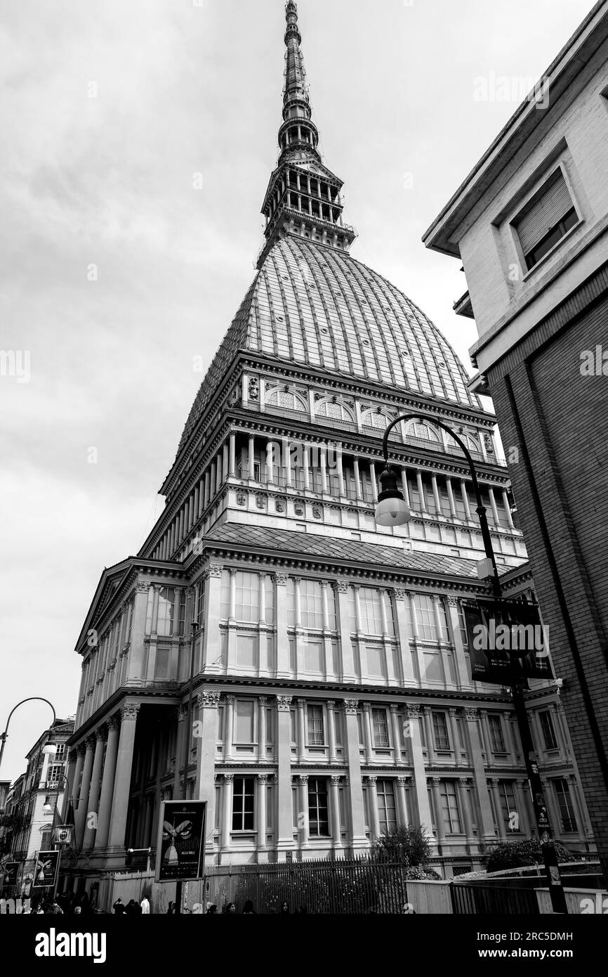 Turin, Italy March 27, 2022 The Mole Antonelliana, a major landmark