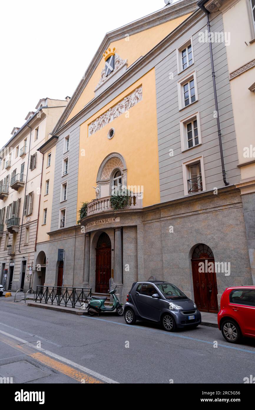 Turin, Italy March 27, 2022 The Teatro d'Angennes or Teatro Gianduja