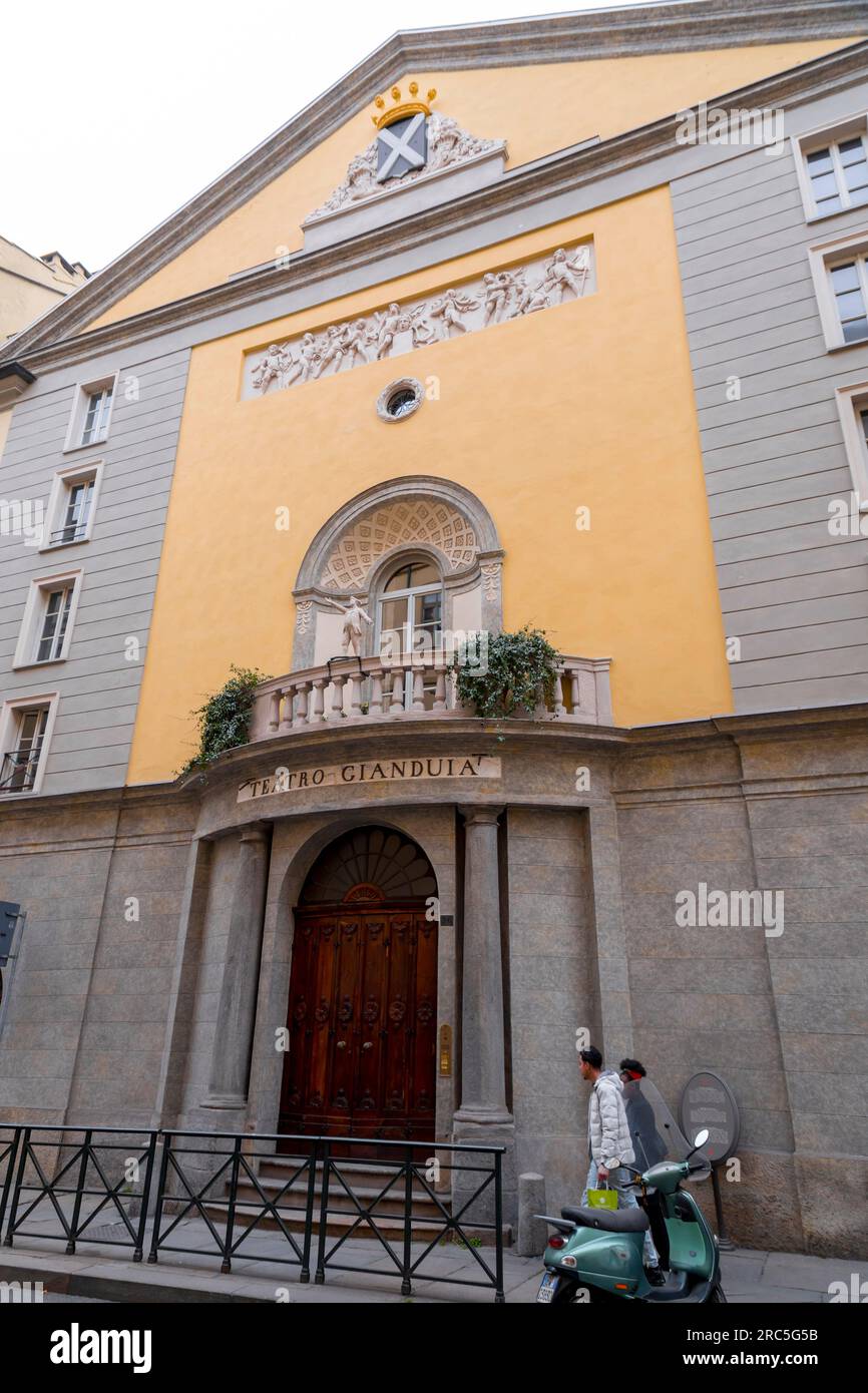 Turin, Italy March 27, 2022 The Teatro d'Angennes or Teatro Gianduja