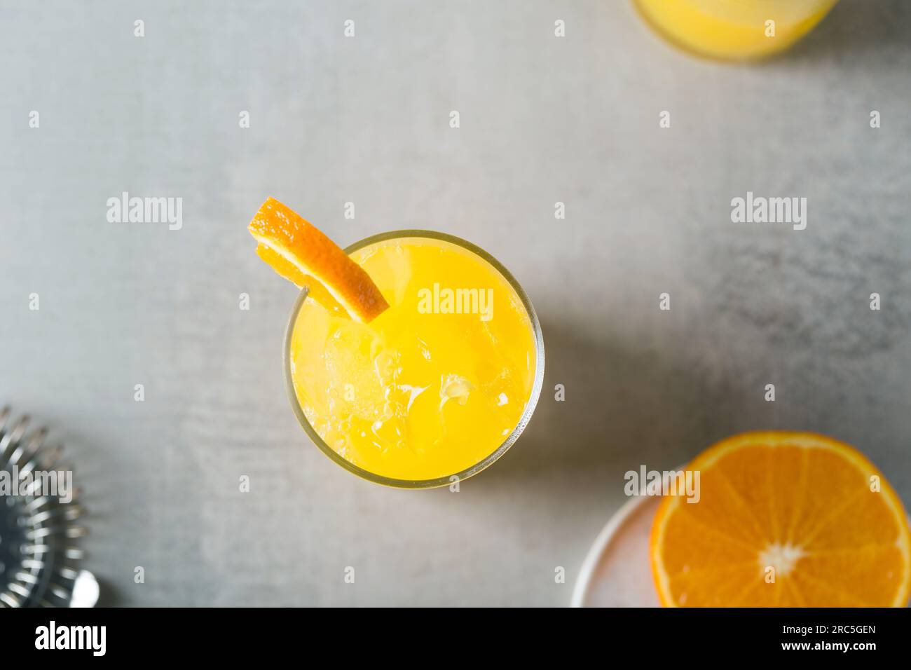 Homemade Screwdriver Cocktail refreshment vodka, fresh orange juice