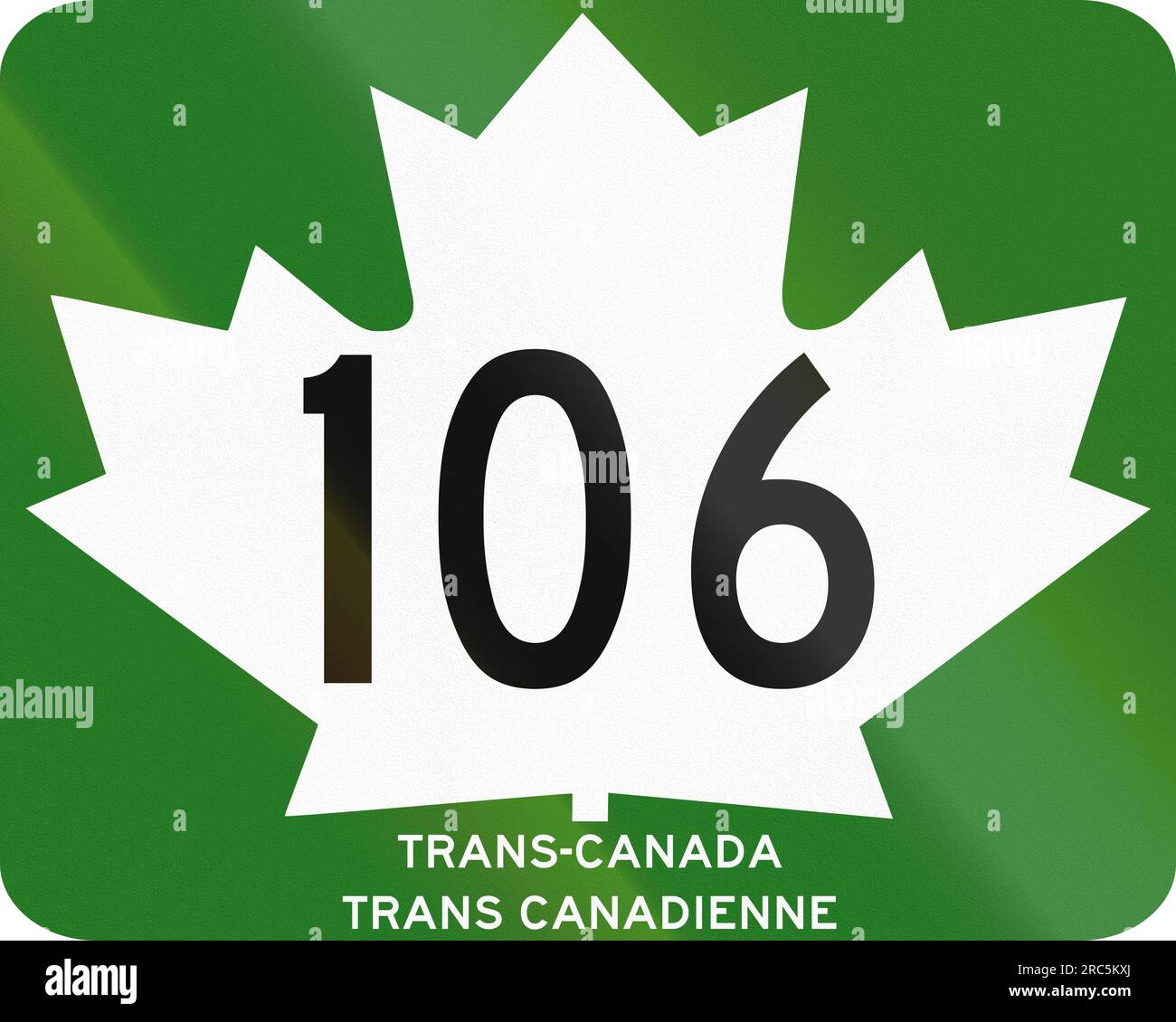 Highway shield of the TransCanada highway number 106 Stock Photo Alamy