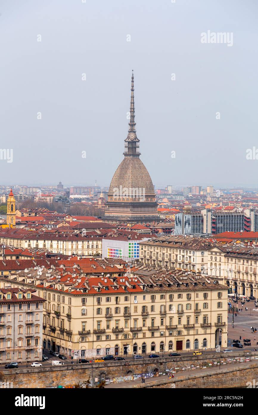 Turin In Italy Turin, Italy - March 27, 2022: The Mole Antonelliana, a major landmark ...