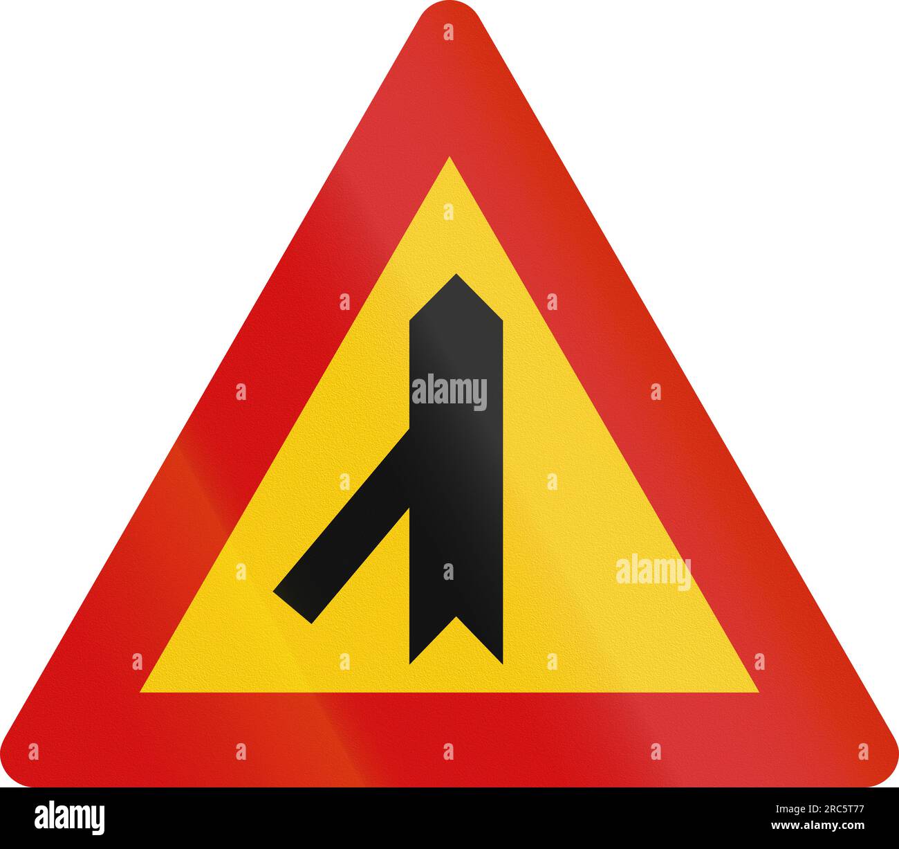 Icelandic danger warning sign: 45 degree intersection, priority over ...