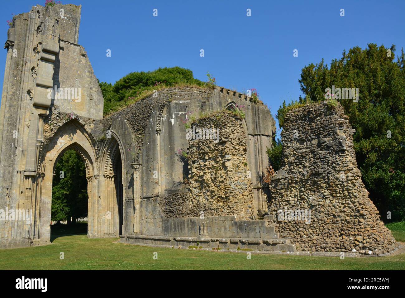 Glastonbury Abbey, Glastonbury, Somerset, England. June 13, 2023. Stock Photo