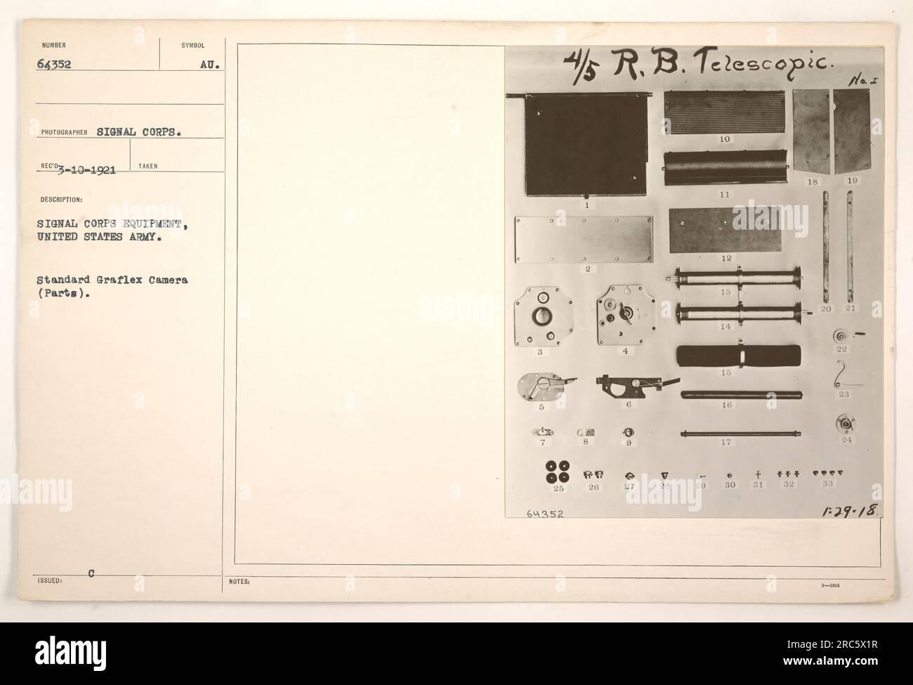 Signal Corps equipment, United States Army. This image shows a