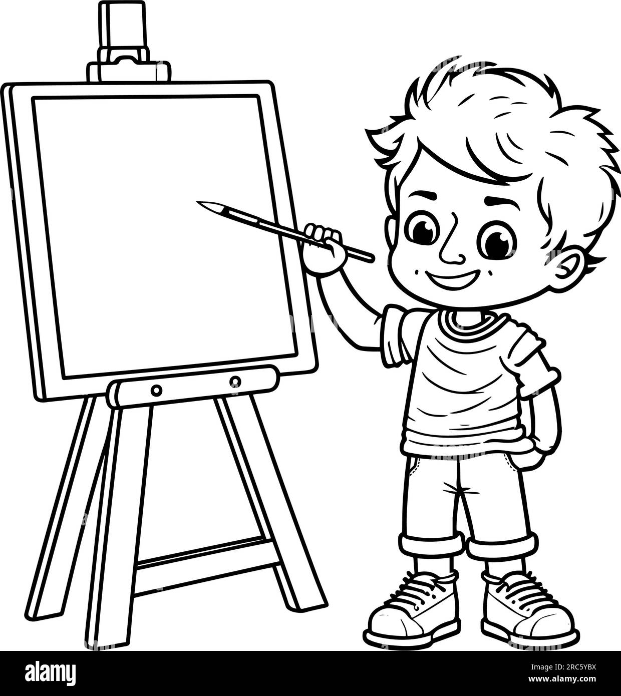 https://c8.alamy.com/comp/2RC5YBX/artist-boy-painting-a-canvas-on-easel-coloring-page-2RC5YBX.jpg