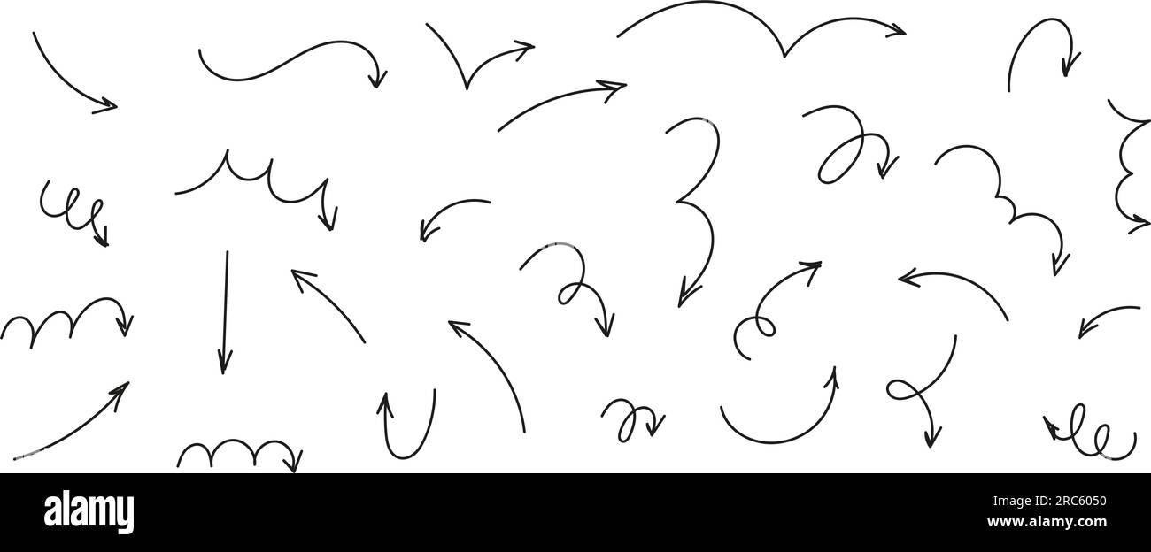 Doodle spiral arrows icon. Design quirky twist zigzag line, spring coil