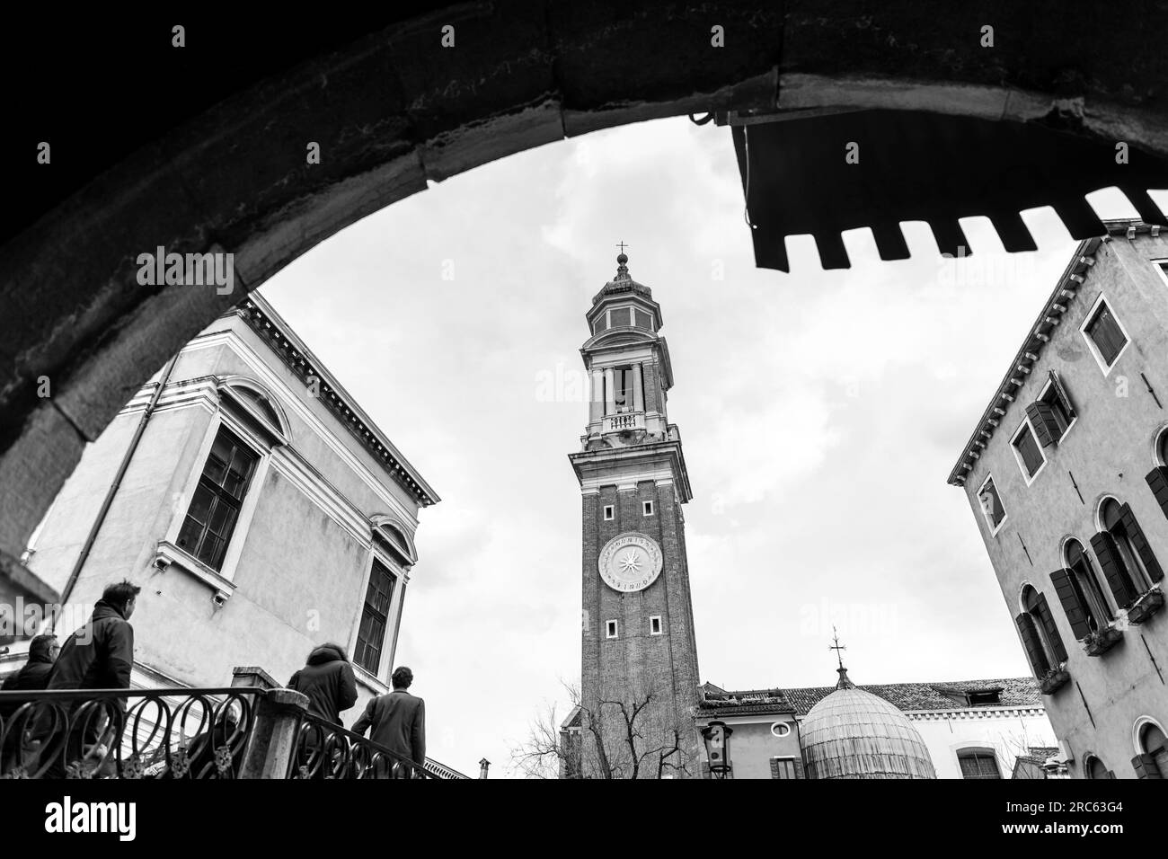 Bell tower sanctuary clock Black and White Stock Photos & Images - Alamy