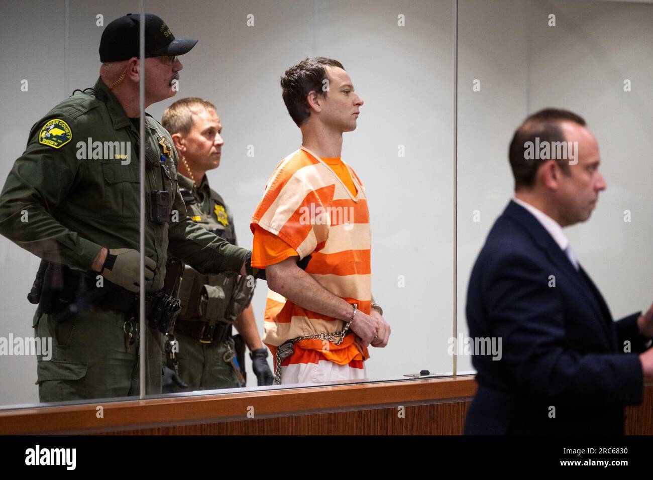 Roseville CA USA 12th July 2023 Eric James Abril 35 is arraigned