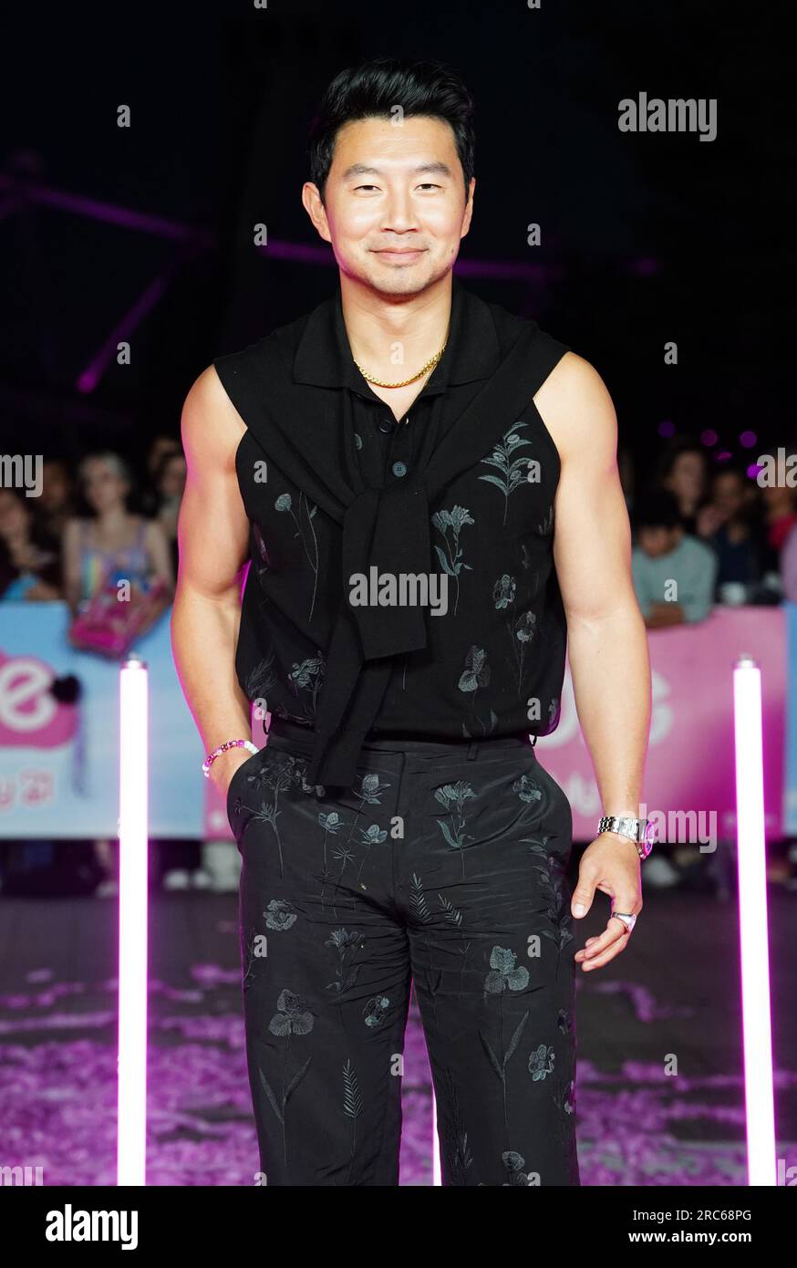 Simu Liu at the photocall for Barbie, at the London Eye. Picture date:  Wednesday July 12, 2023 Stock Photo - Alamy