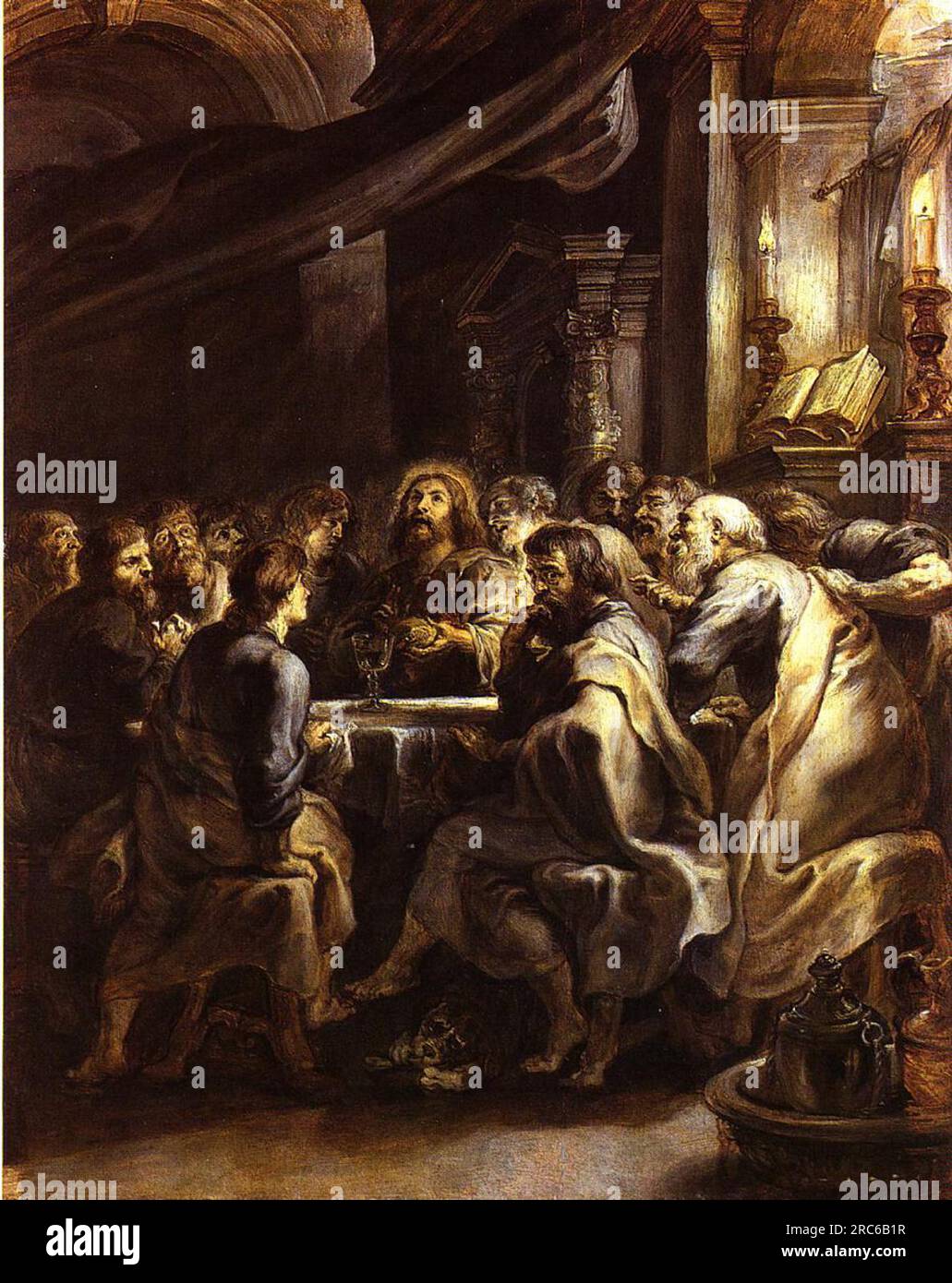 The Last Supper 1632 by Peter Paul Rubens Stock Photo