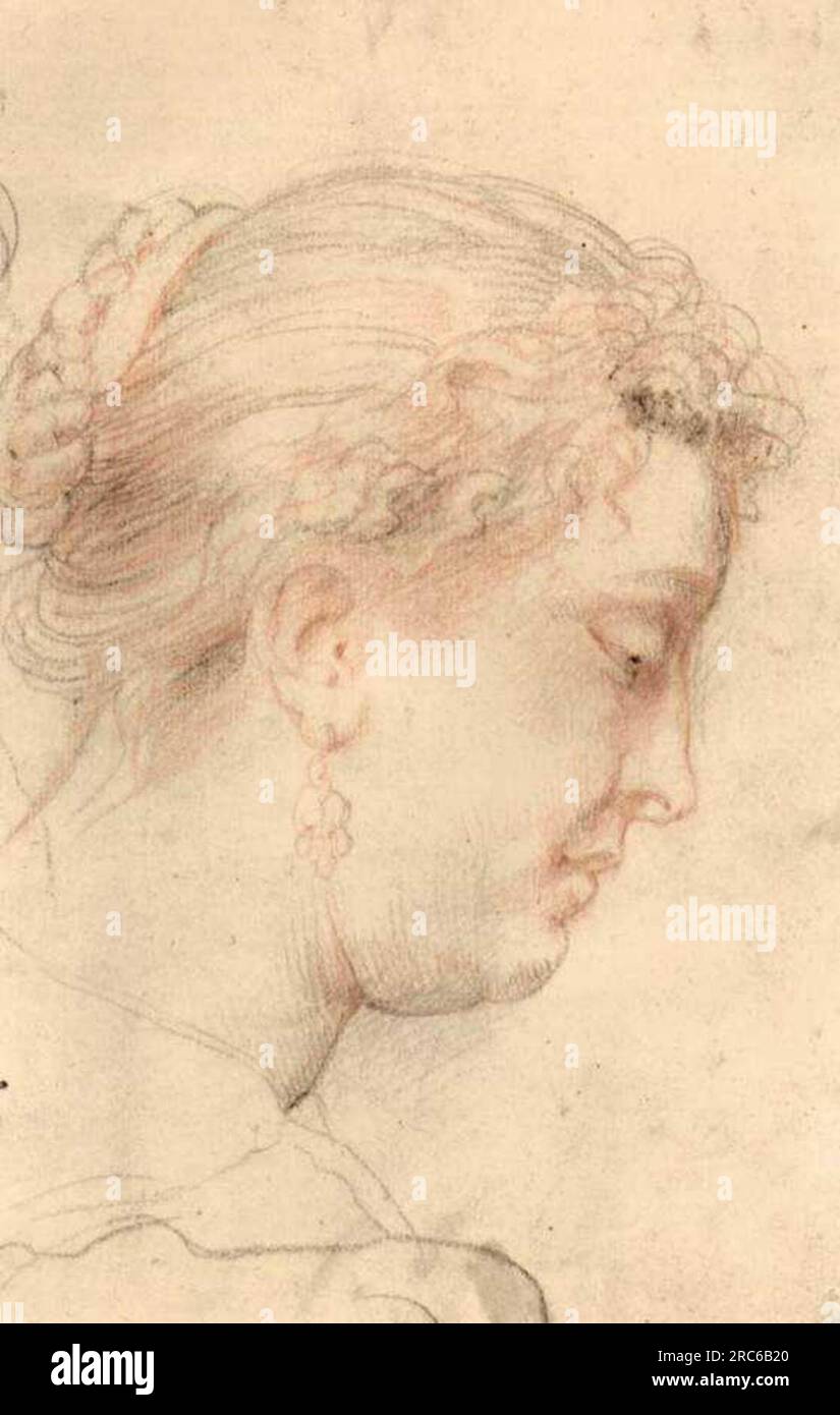 Head of woman 1632 by Peter Paul Rubens Stock Photo
