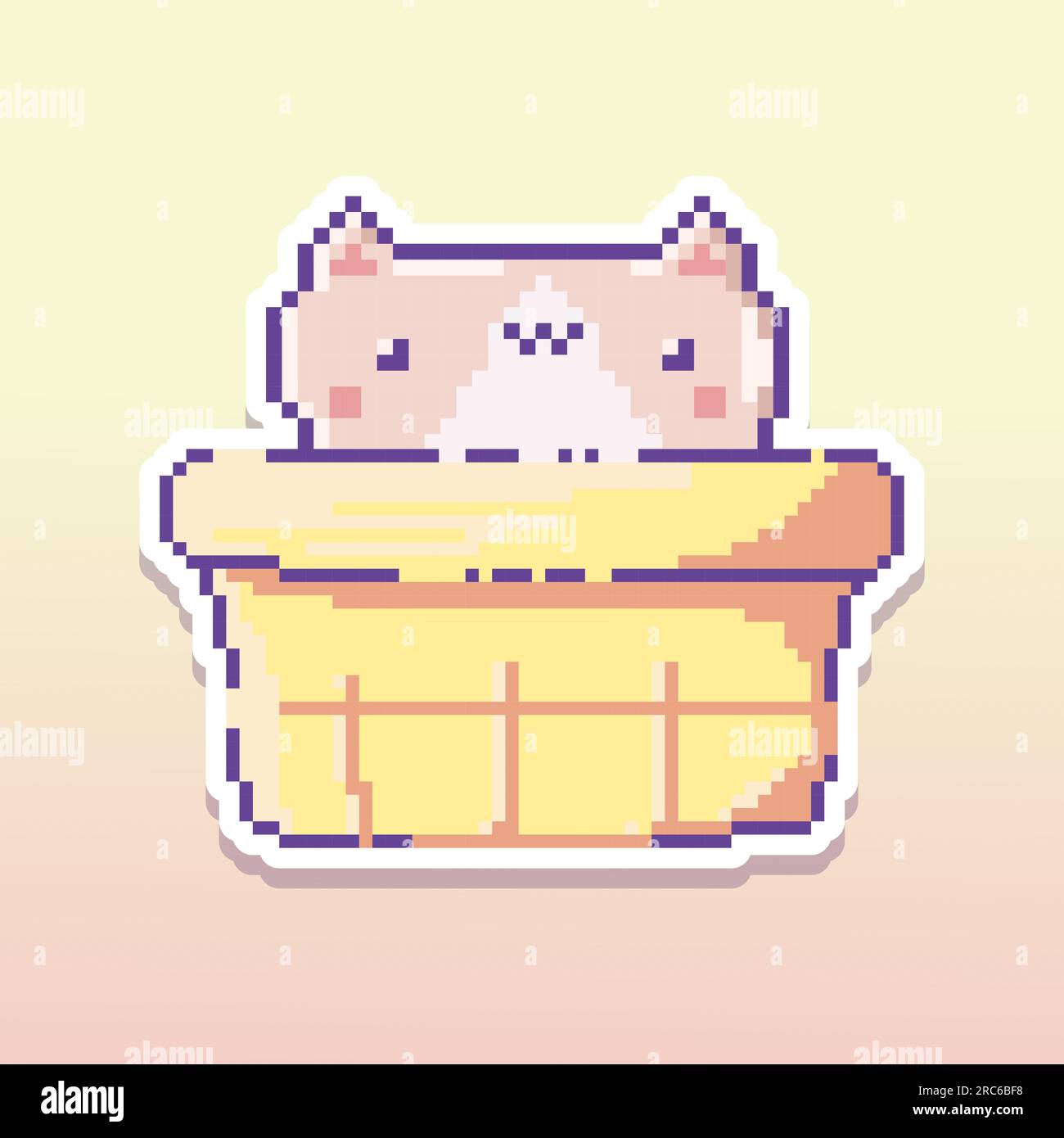 Classic 8 bit pixel art illustration of cute kitten. Retro 8 bit pixel art  style simple illustration of cute kitten used in old arcade games played on  Stock Photo - Alamy