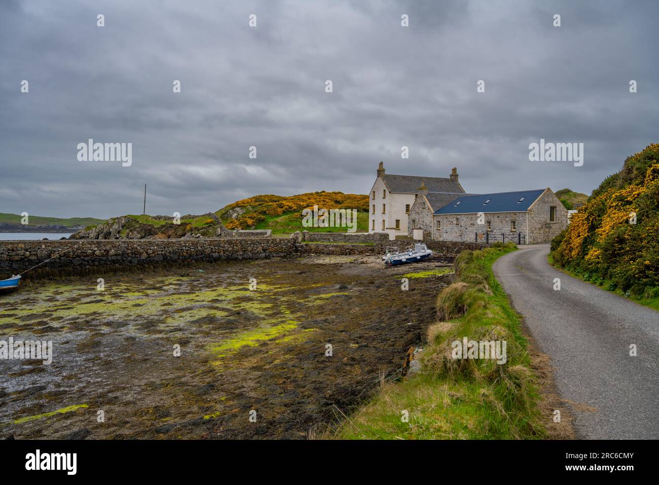 The harbour at  Rodel Isle of Harris Stock Photo