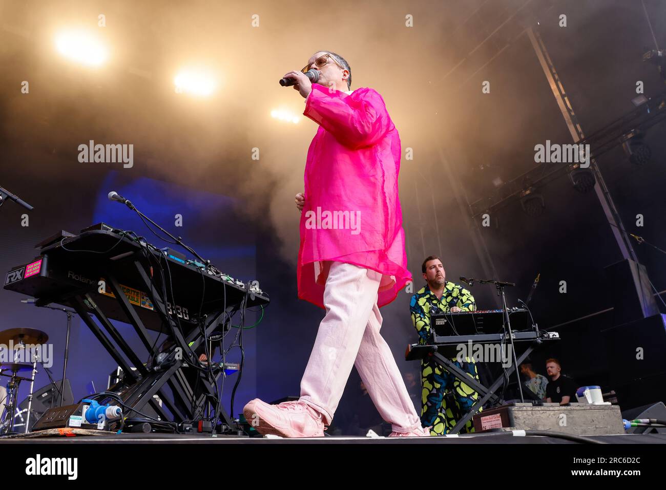 Stanmer Park, City of Brighton & Hove, East Sussex, UK. Hot Chip performing at The Brighton Valley Festival 2023, Brighton Concert Series, Stanmer Park .8th July 2023. David Smith/Alamy Live News Stock Photo