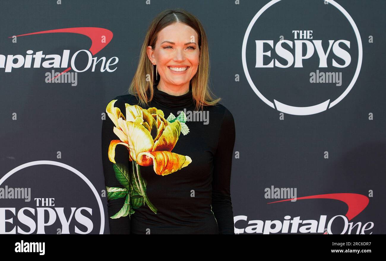Amy Purdy arrives at the ESPY awards on Wednesday, July 12, 2023, at