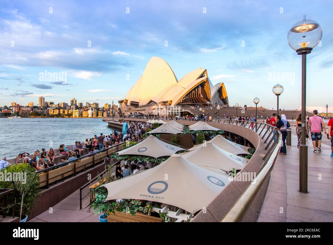 Tourists and Locals During Happy Hour at Sydney Harbor and Opera House Stock Photo Alamy
