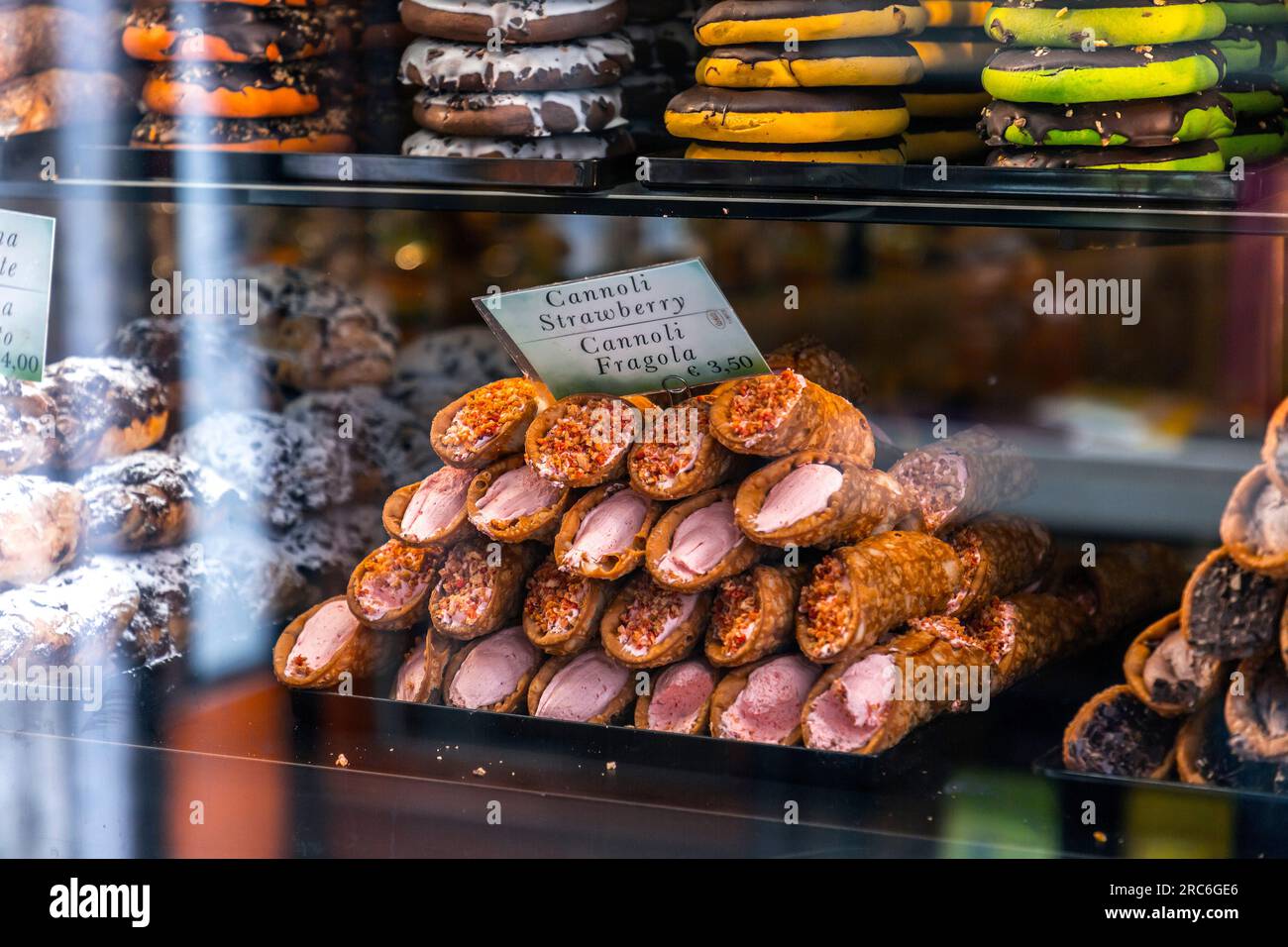 Venice, Italy April 2, 2022 Traditional dessert piles with