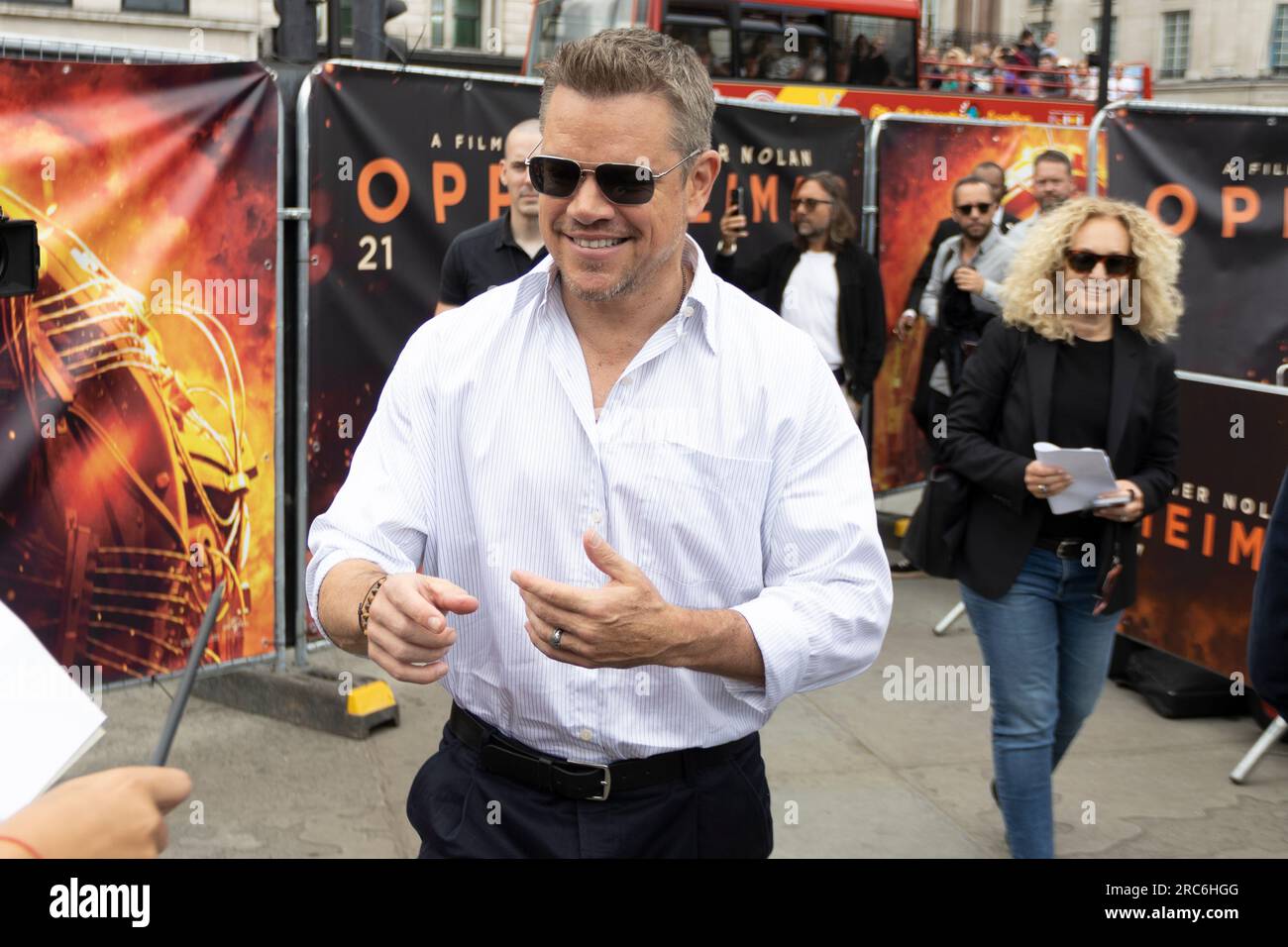 London, UK. 12th July, 2023. Matt Damon at the Oppenheimer premiere