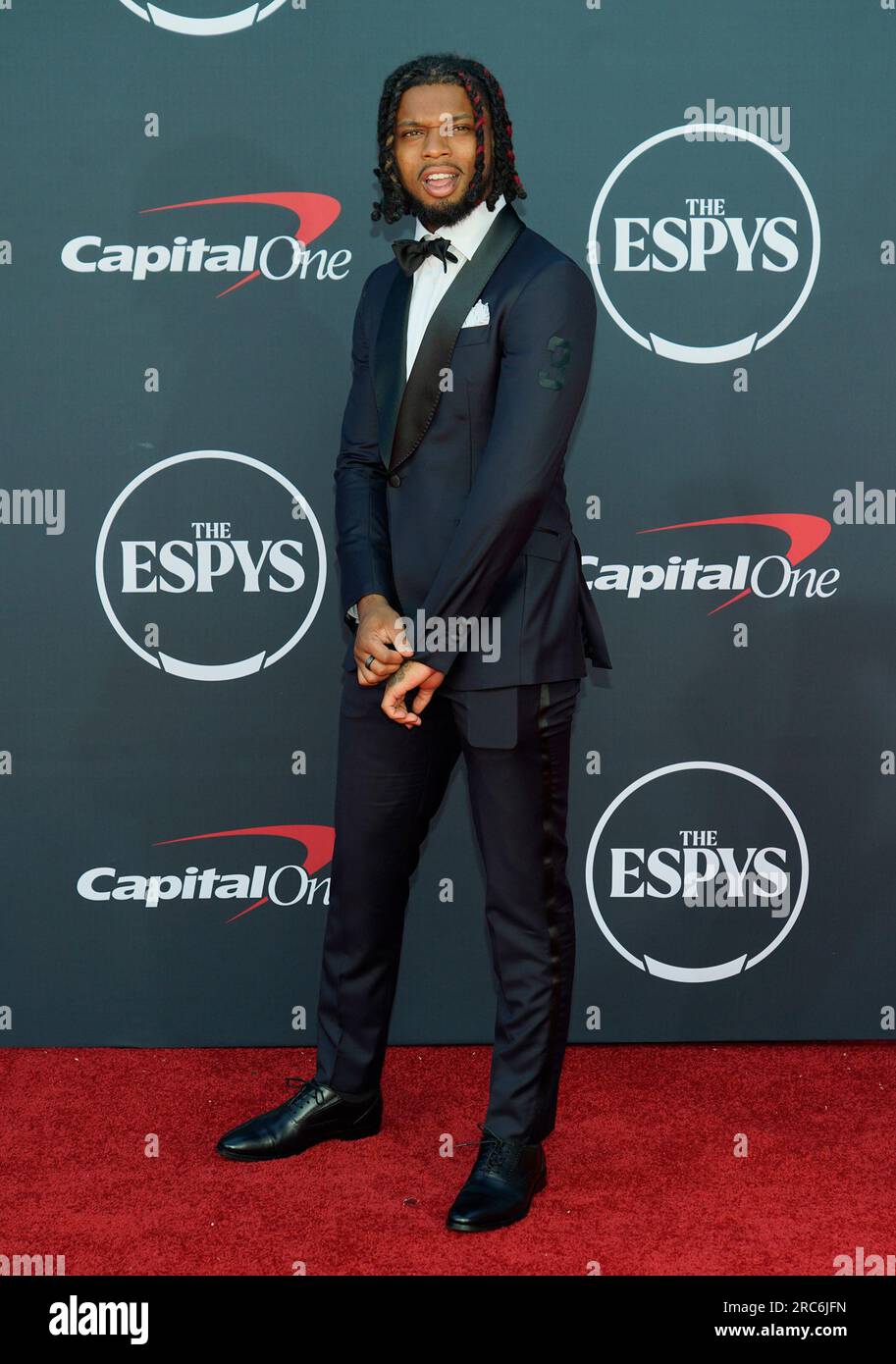 Professional NFL player Damar Hamlin of the Buffalo Bills arrives at