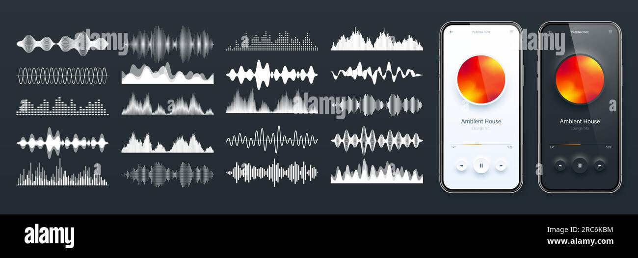 Online audio player user interface, smartphone app UI design. Music ...
