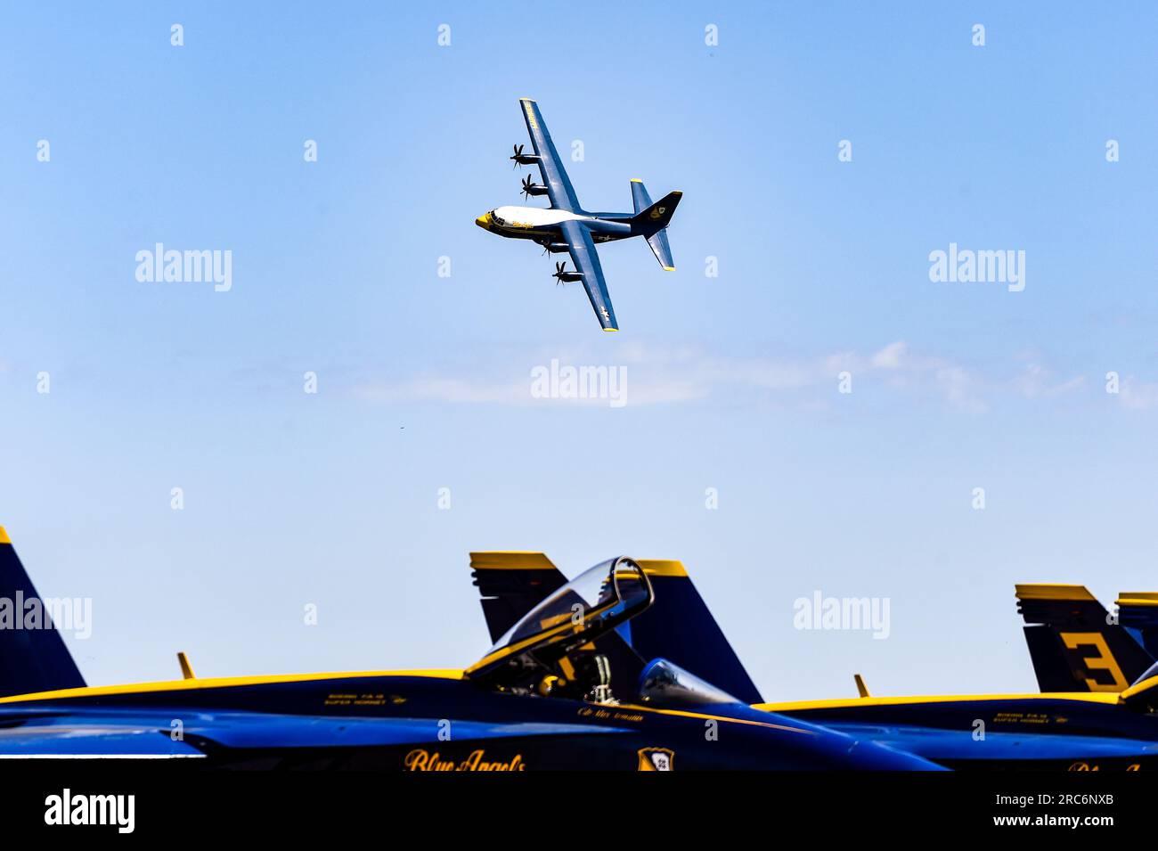 The U.S. Navy Flight Demonstration Squadron, the Blue Angels, perform