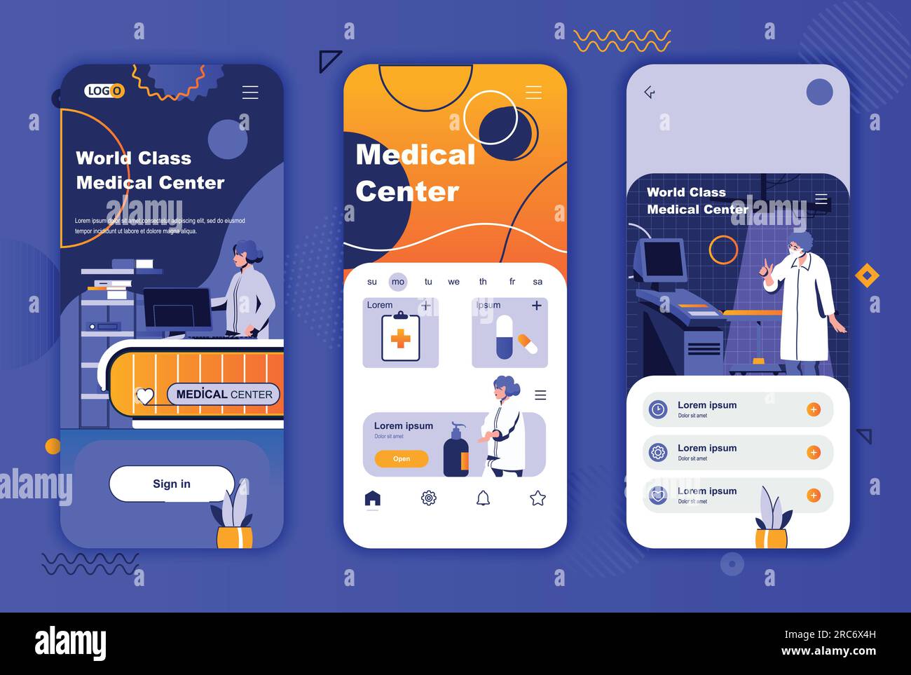 Medical center unique design kit for social networks stories. Online