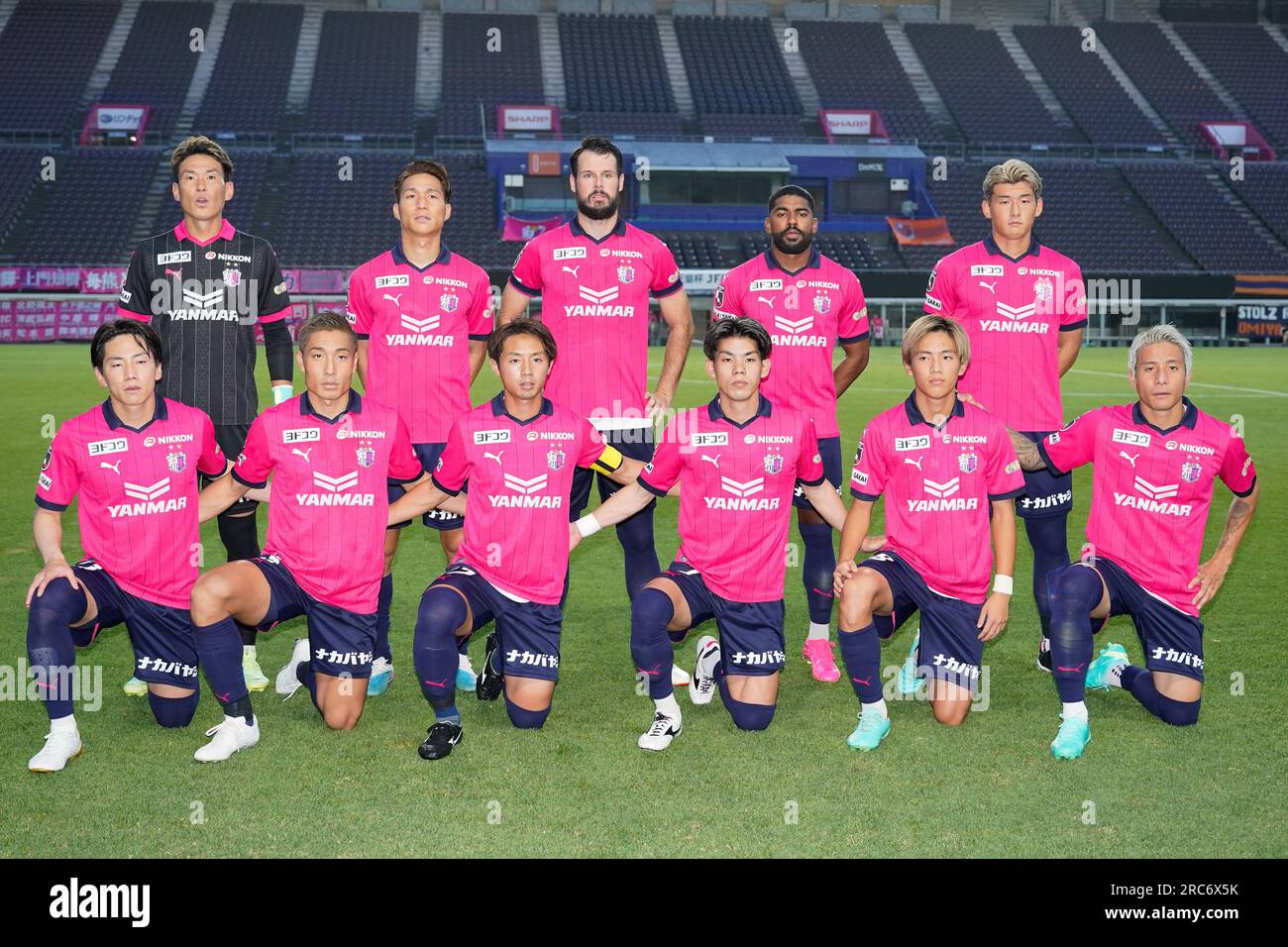 Osaka, Japan. 12th July, 2023. Cerezo team group lineup Football