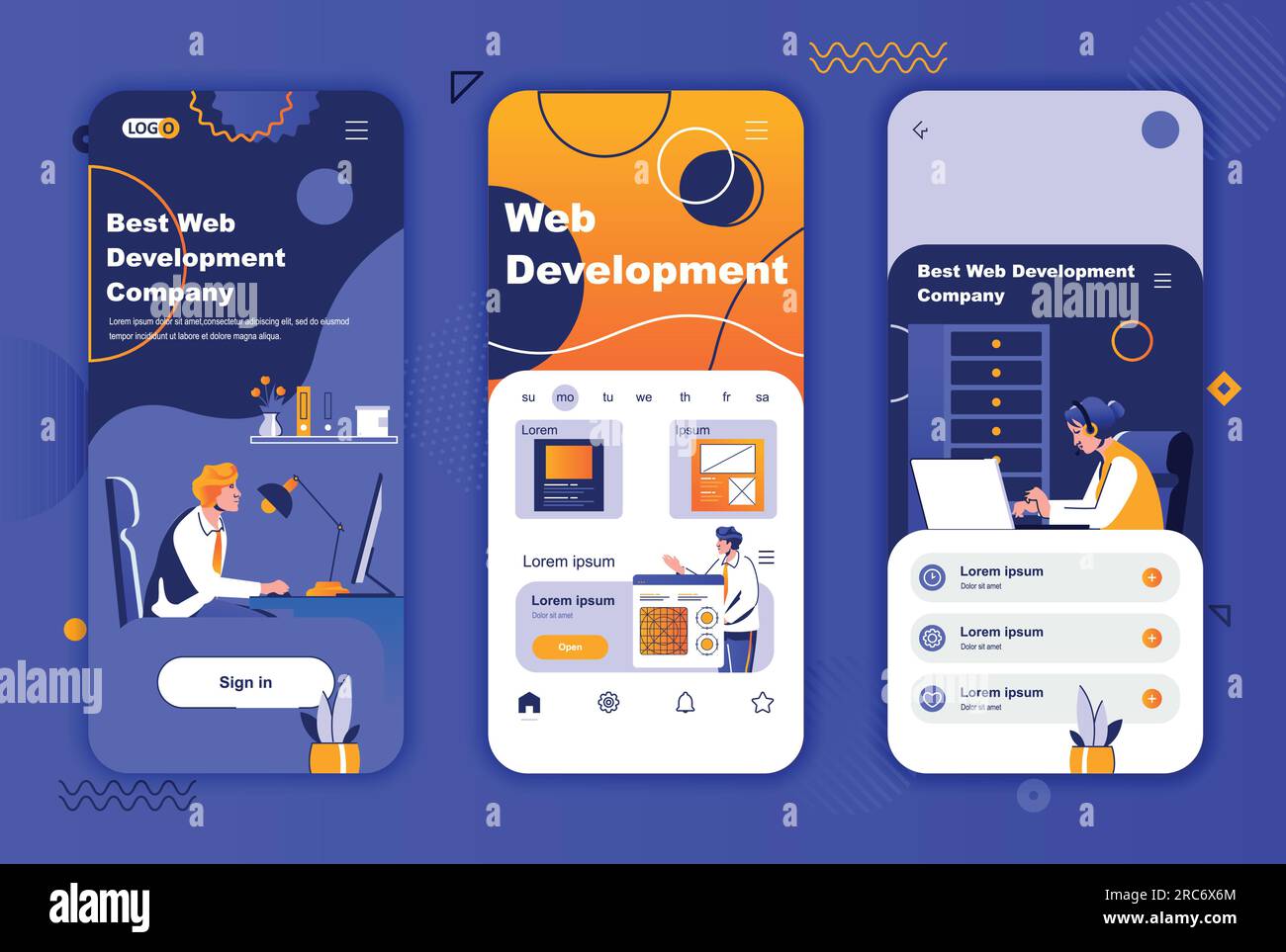  development unique design kit for social networks stories. Full
